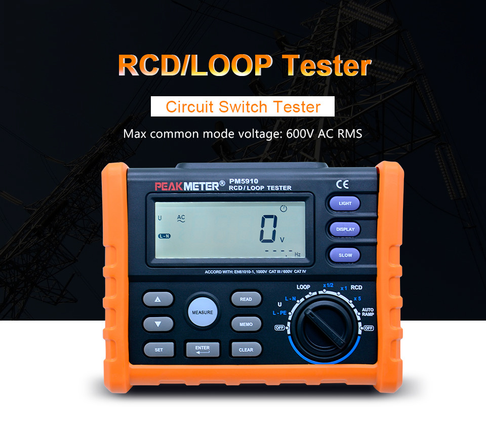China USB Interface RCD Loop Tester Multimeter Stable Performance For GFCI wholesale
