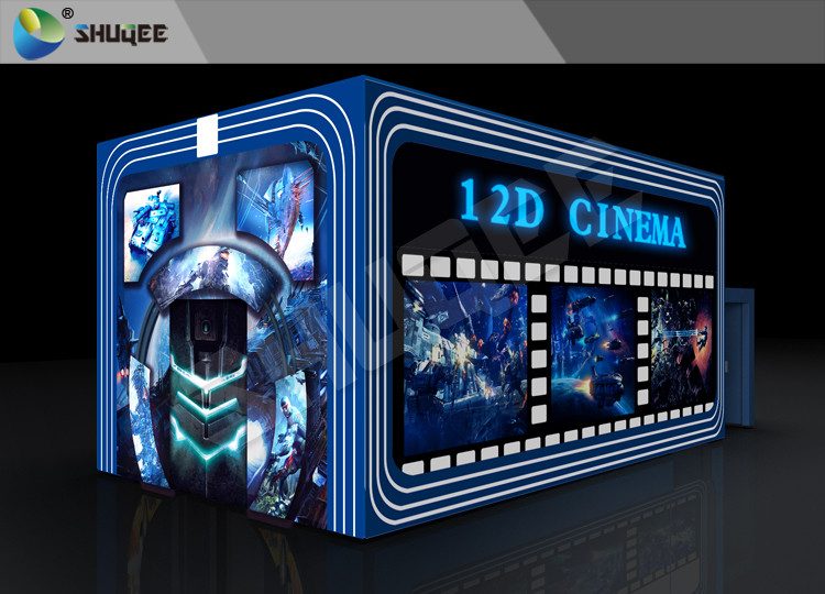 China Entertainment Virtual 12D Cinema XD Theatre Cabin With 3DOF Eletric Chairs wholesale