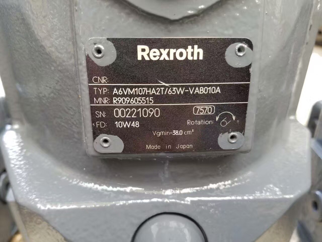 China Rexroth A6VM107HA2T/63W-VAB010A Hydraulic Piston pump and spare parts MNR:R909605515 wholesale
