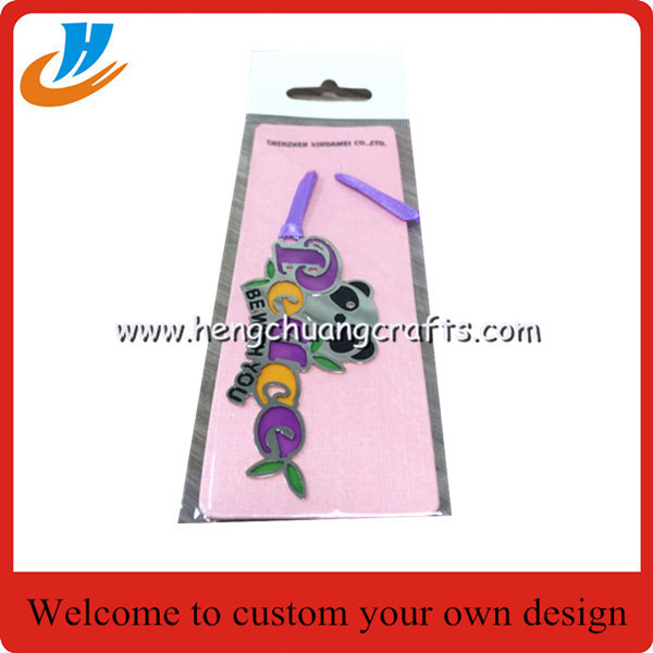 China Stainless steel etch bookmark custom with your own logo design wholesale