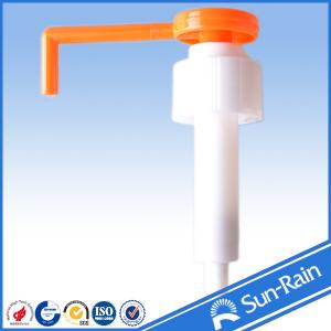 China Orange & white long nozzle plastic 28mm lotion pump for medical use wholesale