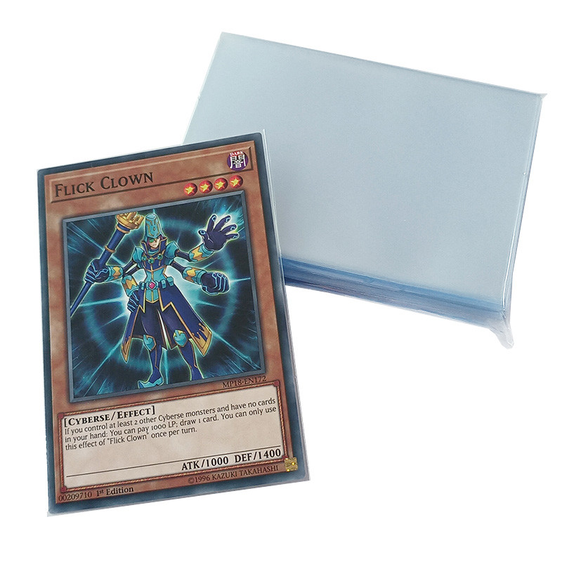 China 60x87mm Yugioh Inner Sleeves Soft Durable Waterproof Transparent Cards Sleeves wholesale