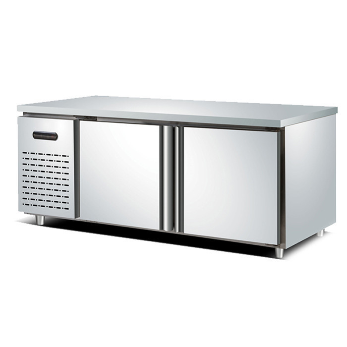 China 2 Door 1.8m Commercial Stainless Steel Refrigerator Freezer wholesale
