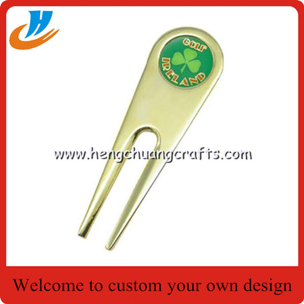 China Personalized golf divot repair tool/Zinc alloy golf accessories wholesale