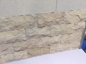 China Cream Limestone Mushroom Wall Stone,Pillar Wall Tiles,Mushroom Stone Cladding wholesale