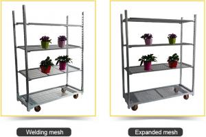 China Outdoor Flower Cart Electro Galvanized , Flower Display Trolley 2.0*1800 Mm Post wholesale