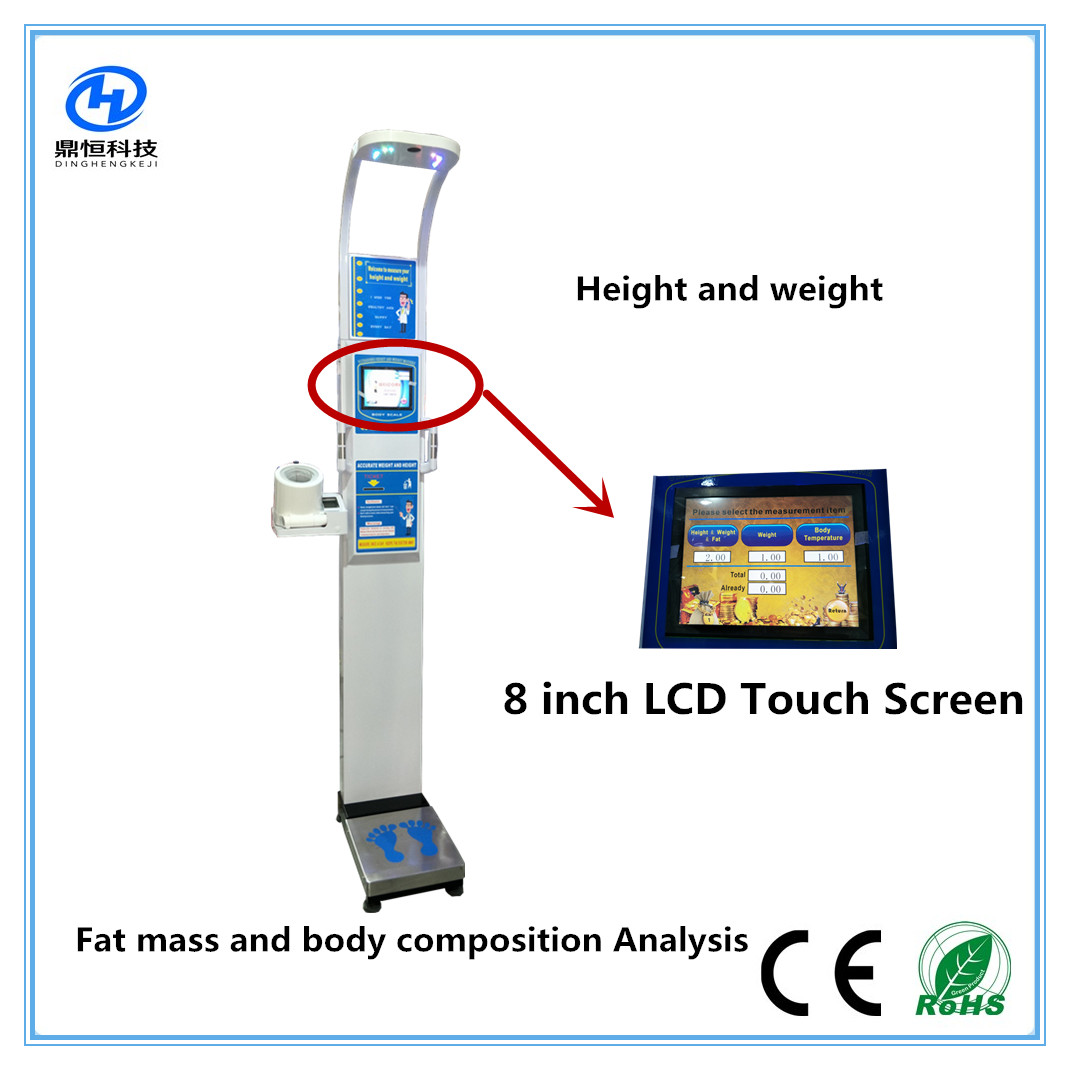 China Ultrasonic height weight scales with blood pressure , temperature, fat mass  for medical  Equipment wholesale