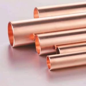 China 6 - 10mm Copper Metal Pipe 1/2 Straight Tube Hairline For Construction wholesale