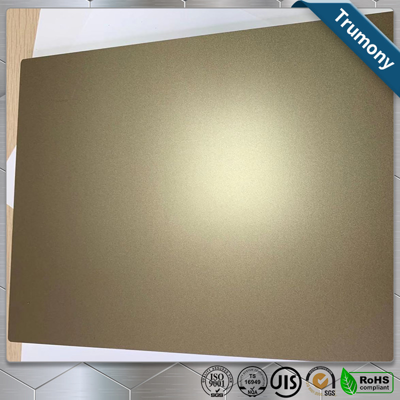 China Golden Scrub 	Aluminum Flat Plate Based On PE Layer Decoration Building wholesale
