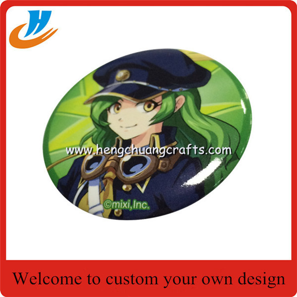 China Beautiful girl logo design tin lapel pin badge,Offset Printing badge cheap wholesale wholesale