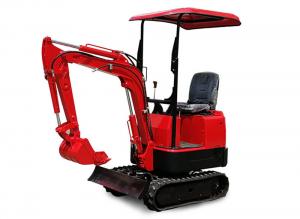 China Red Color Mini Excavator Machine For Foundation Construction wholesale