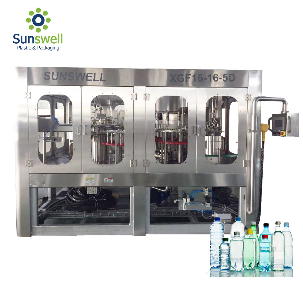 China Pure Water Mineral Water Filling Machines Washer Capper Function 3 In 1 For Littler Bottle wholesale