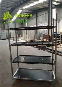 China PVC Shelf Decorative Flower Cart Greenhouse Trolley Plant Cart Lightweight wholesale