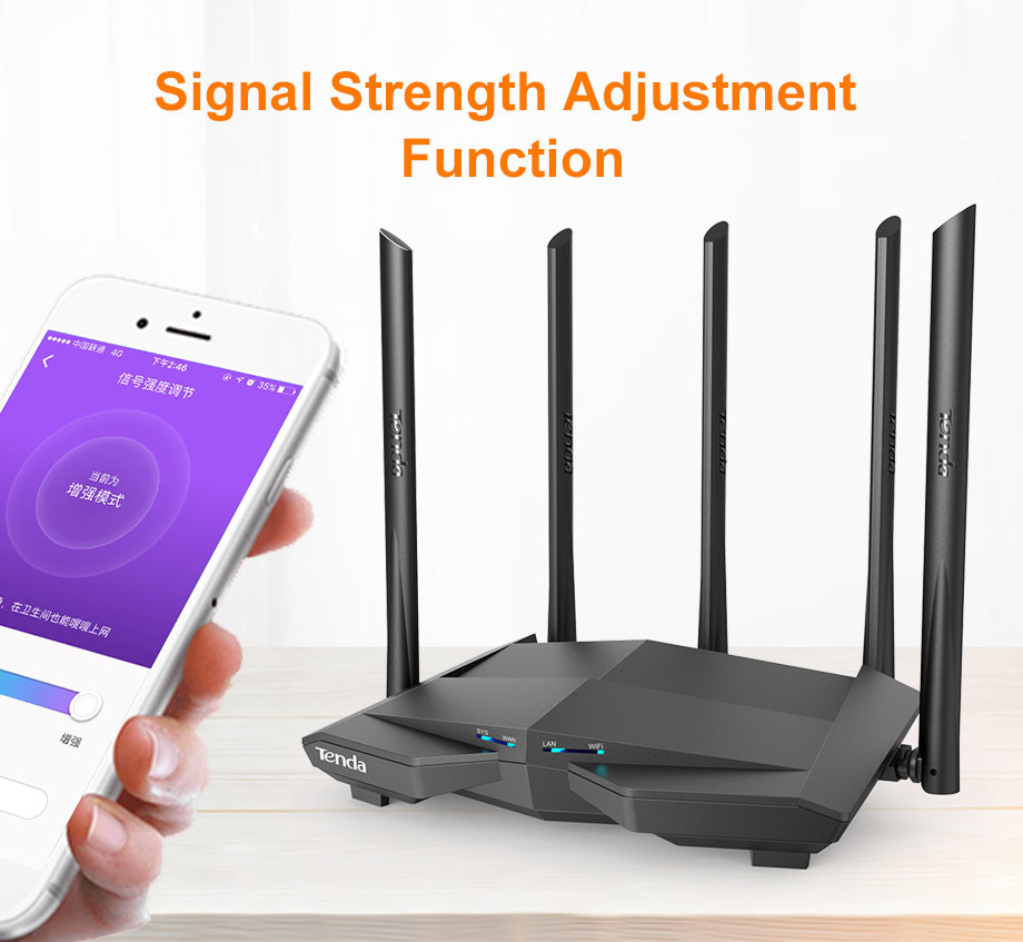 China Cxfhgy New Tenda AC11 Gigabit Dual-Band AC1200 Wireless Router Wifi Repeater with 5*6dBi High Gain Antennas Wider Covera wholesale