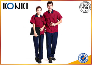 China Durable Custom Professional Work Uniforms in red color for engineers wholesale