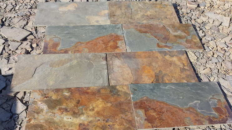 China China Multicolor Slate Floor Tiles Rusty Slate Paving Stone for Walkway Driveway wholesale