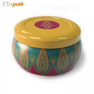 China custom printed round candle tin cans wholesale