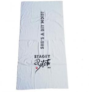 China Hot sale 70*140cmwhite cotton bath beach towel with pocket custom embroidery towel with logo wholesale