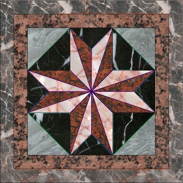 China Granite Base Flower Patterns Marble Waterjet Medallion Floor Tile Marble Medallion Pattern,Floor Decoration wholesale