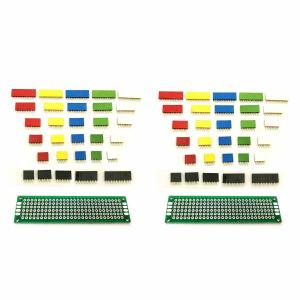 China 62pcs Colored 2.54mm Single Row Straight Pin Header Female Socket PCB Board Connectors wholesale