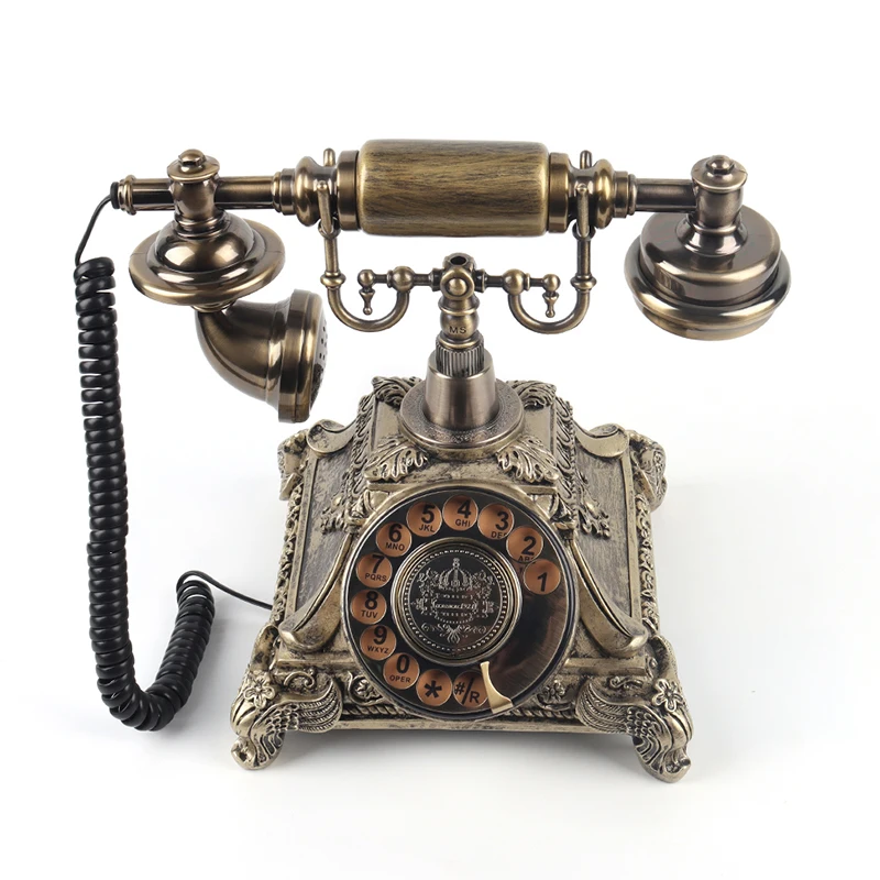 Buy cheap Bronze Antique Classic Telephone Audio Guest Book Vintage Recorder Audio from wholesalers