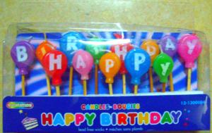 China balloon-shape happy birthday cake candle wholesale