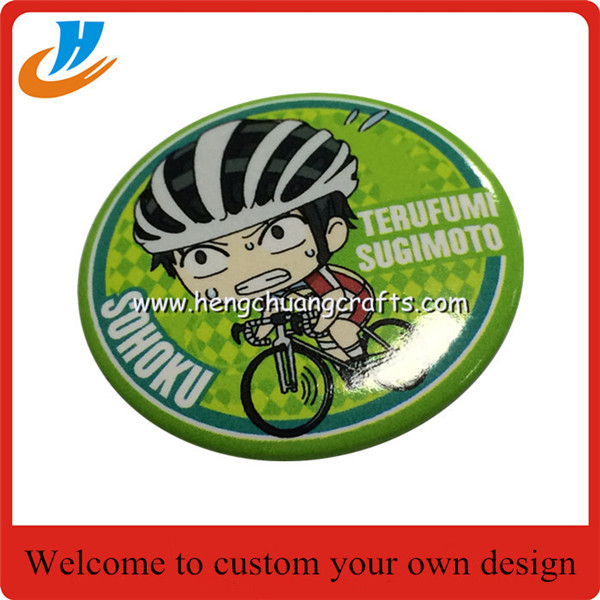 China Ride bicycle logo design tin pin badge/promotion gifts custom wholesale