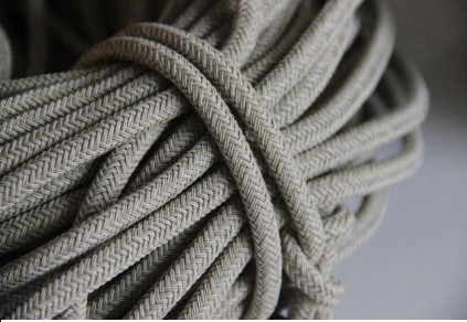 China Round Textiline Pvc Rope 8mm Dark Grey For Outdoor Furniture High Tenacity wholesale