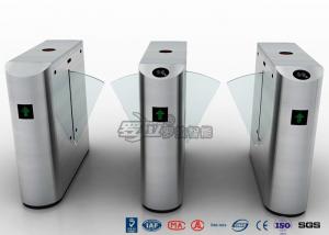 China Pedestrian Control Electronic Flap Barrier Gate Acrylic Counter Turnstiles DC24V wholesale