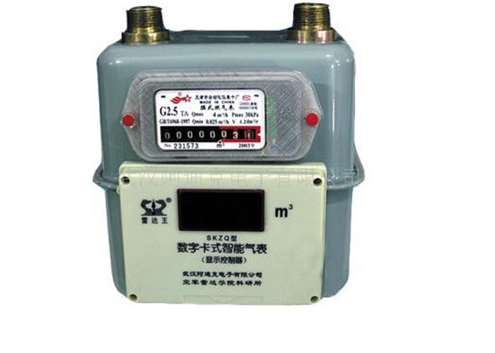 China Mechanical Diaphragm Prepaid Gas Meter Natural Aluminum Case With RF Smart Card wholesale