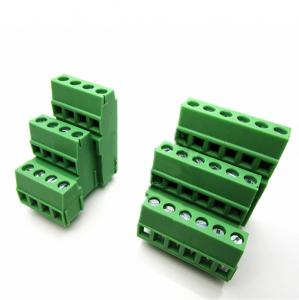 China 5.08mm / 5.00mm Pitch PCB 3 Row Screw Terminal Blocks 2pin 3pin Jointable wholesale