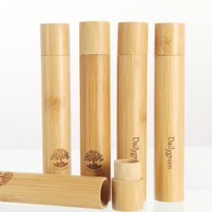 China Compostable Bamboo Toothbrush Case BPA Free Toothbrush Container Travel wholesale