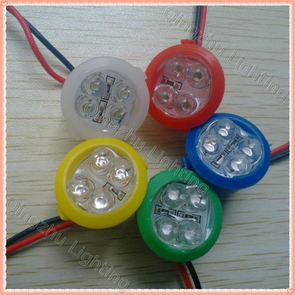 DC12v mini round 4leds red\/ green\/ blue\/ yellow