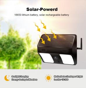 China Outdoor Wireless IP Camera 1080P WiFi Wide-Angle Solar Battery Wall Light Ip66 Waterproof Surveillance Camera For Garden wholesale