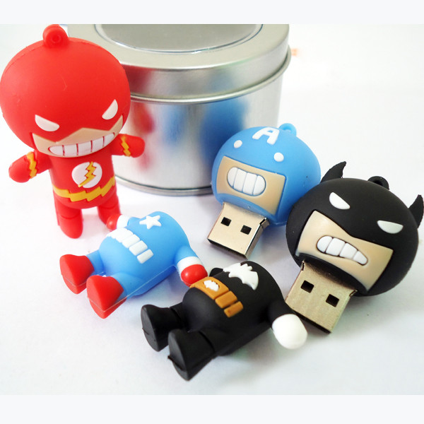 China Film Characters USB Flash Drives, Hero Soft PVC USB Memory 16GB wholesale