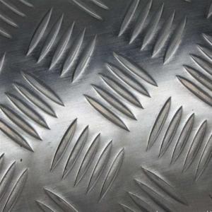 China 1060 Five Bars Pattern Aluminium Checker Plate , Aluminium Chequered Sheet Baseboard wholesale