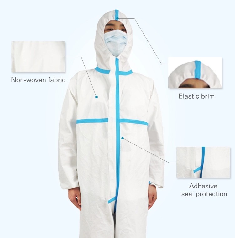 China Polypropylene Nonwoven Disposable Protective Coverall , Disposable Chemical Suit wholesale
