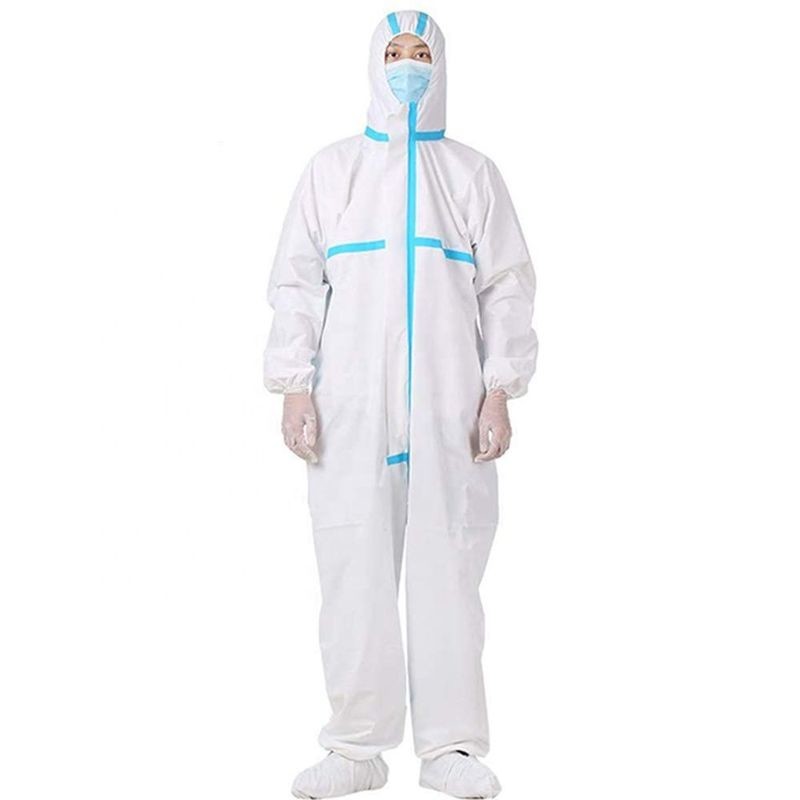 China Breathable Disposable Protective Clothing With Elastic Cuff / Waist / Hood wholesale