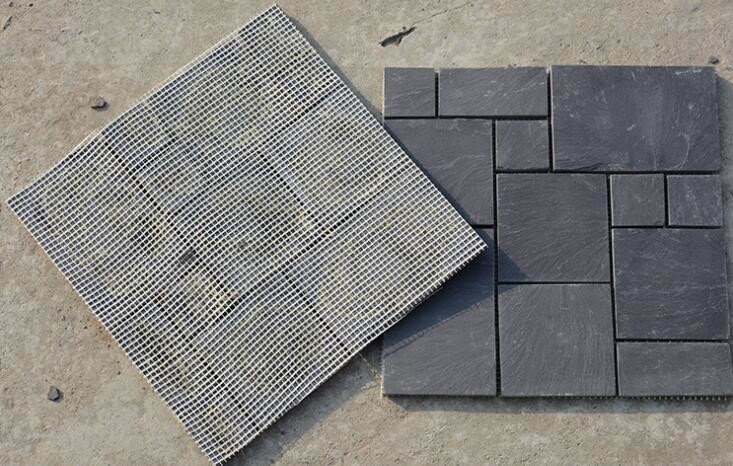 China Black Slate Mosaic,Natural Stone Mosaic Pattern,Slate Mosaic Wall Tiles,Interior Stone Mosaic wholesale