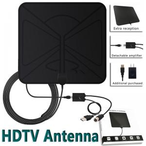 China Provide Black ABS best price vhf repeater thin digital indoor hdtv antenna wholesale