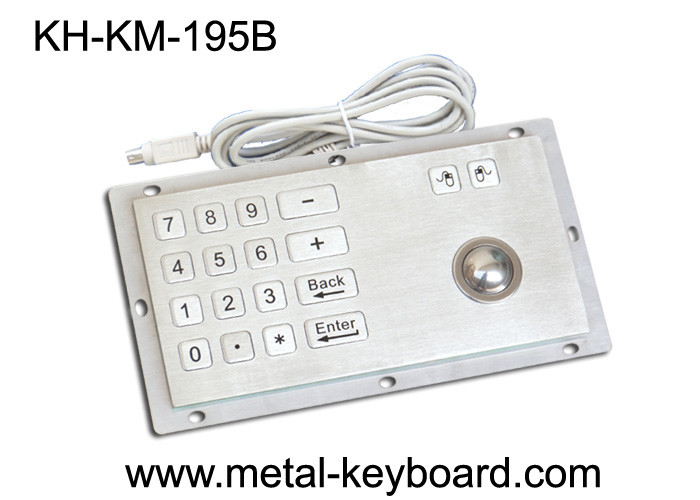 China Metal Access Kiosk Digital Stainless Steel Keyboard with trackball wholesale