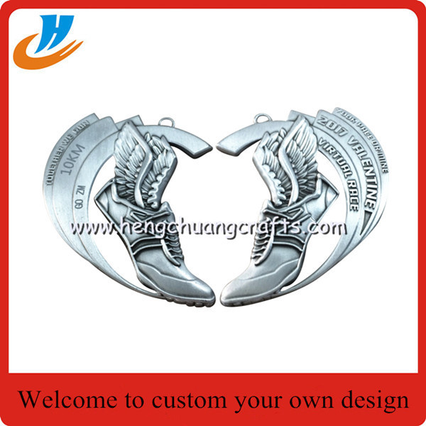 China 3D sports medals, die casting 3D metal medals for sports,metal medals with ribbon custom wholesale