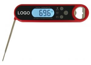 China Auto Rotation Backlit Electronic Food Thermometer , Digital Milk Frothing Thermometer With Beer Bottle Opener wholesale