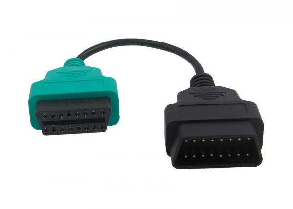 Quality OBD2 OBDII 16 Pin J1962 Green Male to Female Extension Round Cable for sale
