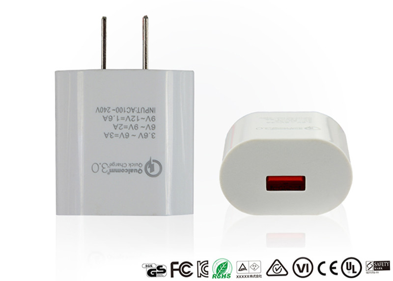 China OEM Quick Charge Adapter US EU UK AU Plug QC3.0 Output 12V 1.5A Power wholesale