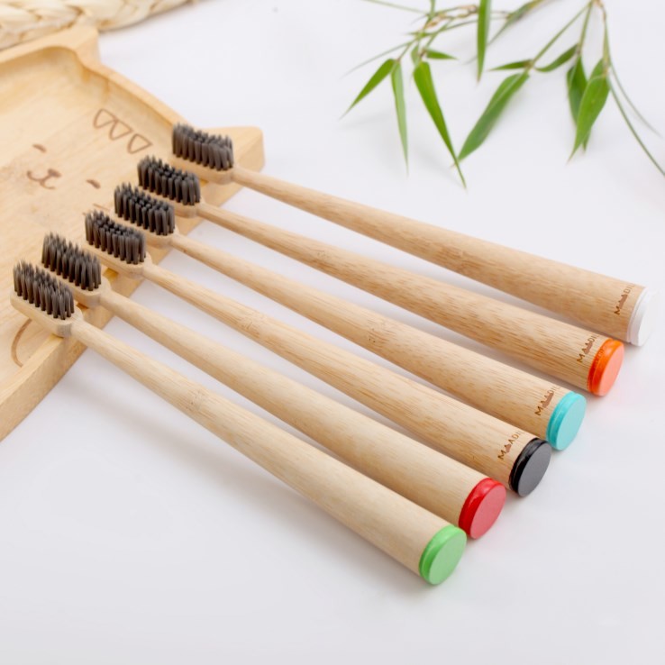 China Kids 100% Eco Bamboo Toothbrush Compostable Wood Fiber Bristles wholesale