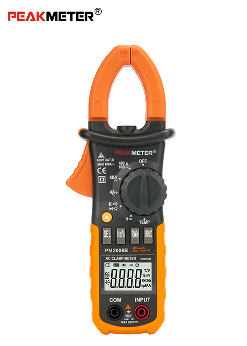 China Digital Clamp Meters With Auto And Manual Range , Continuity And Diode Testing wholesale