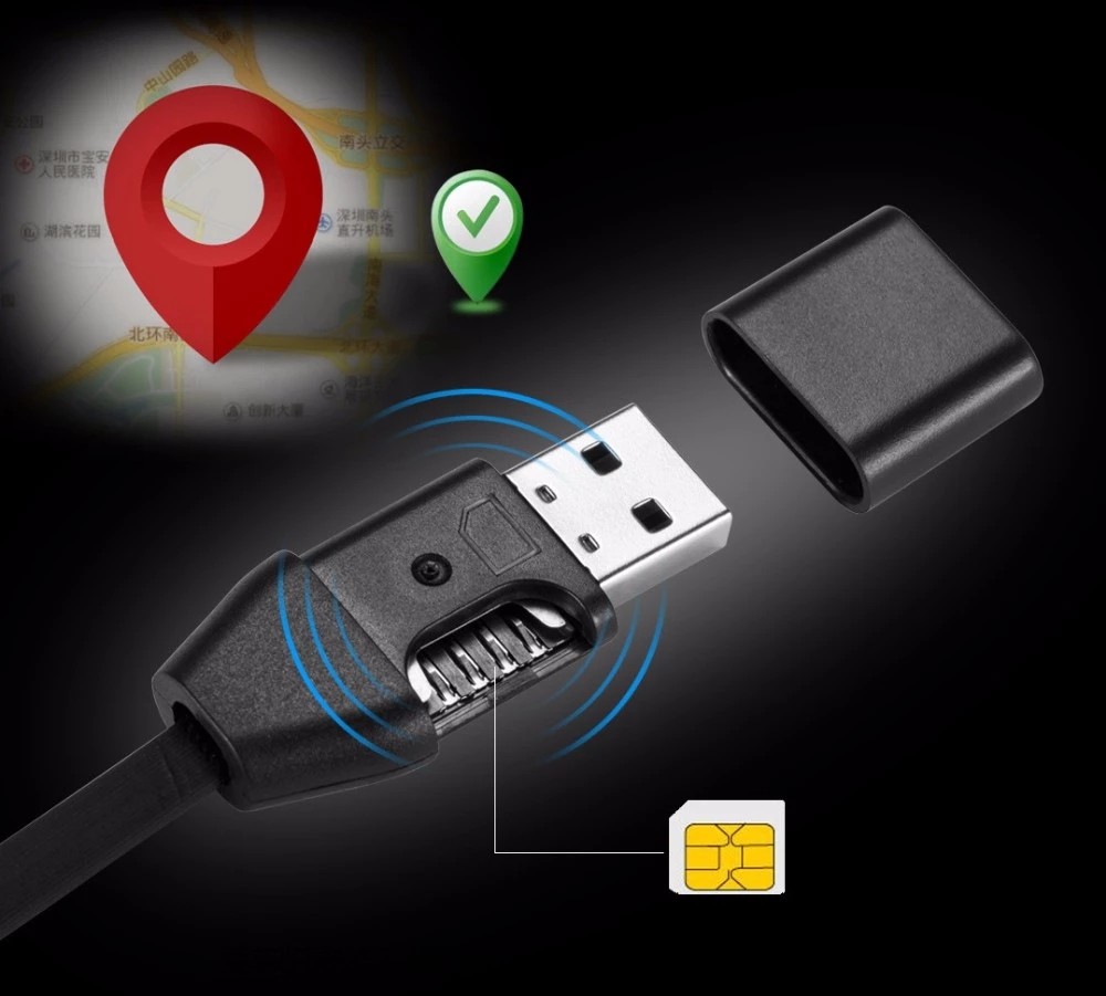 China Brand new tracker gps positioning mobile phone location locator Spy USB cable Made In China wholesale