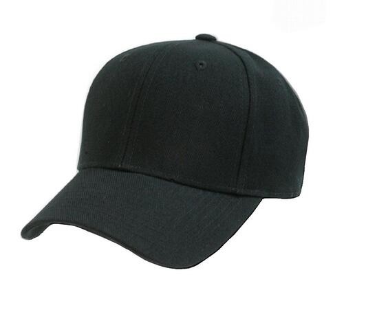 China Plain Baseball Cap Blank Hat Solid Color Velcro Adjustable wholesale