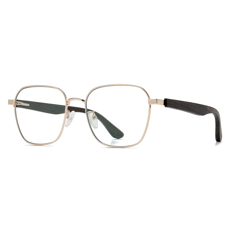 Buy cheap PC Metal Wooden Leg Glasses Optical Eyeglasses Spectacle Frame from wholesalers